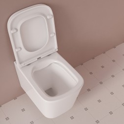 Унитаз подвесной безободковый IDDIS BILRNSEI25 "Bild" сиденье дюропласт, микролифт - BILRNSEI25