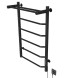 Полотенцесушитель MIXLINE MIRA  80х50 (таймер, 336 Вт, 5 перекладин + ПОЛКА) электрический ЧЕРНЫЙ - ML-556357 