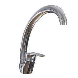 Смеситель для кухни 40k MIXLINE ML03-032 высокий излив б/отв боковая п/гайку (без подводки) - ML03-032