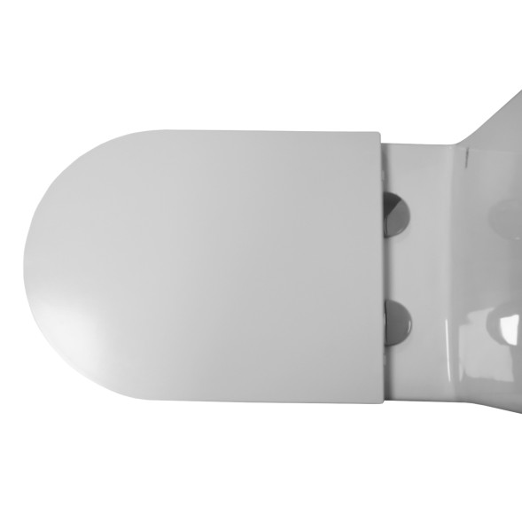 Унитаз моноблок Azario Eagle торнадо, в комплекте с арматурой и сиденьем микролифт дюропласт 690х360х800 (AZ-80673)