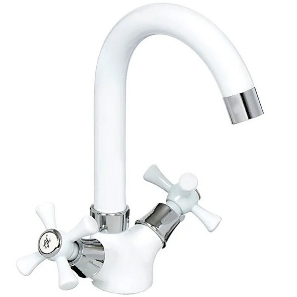 Смеситель для раковины 1/2 кер R13332 FRUD п/гайку Белый - R13332 