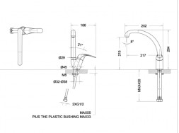 Смеситель для кухни Bravat Fit Хром (F7135188CP-1-RUS)