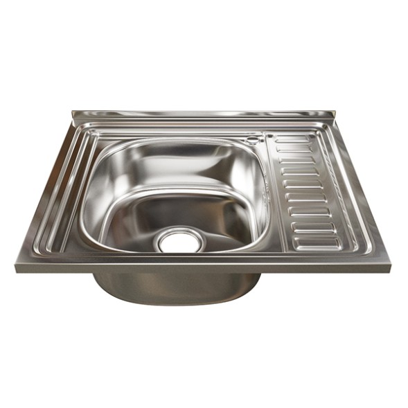 Мойка 60х50 (0,8) лев вып 3 1/2 MIXLINE 18см  с сифоном - 538194 