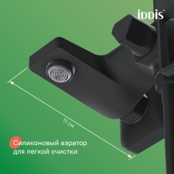 Душевая система 35к IDDIS BILBL1Fi06 "Bild" лейка "Тропический душ" Черный - BILBL1Fi06