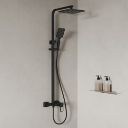 Душевая система 35к IDDIS BILBL1Fi06 "Bild" лейка "Тропический душ" Черный - BILBL1Fi06