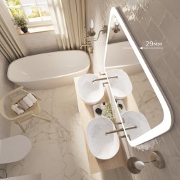 Зеркало MIXLINE "Стив" 1000*800 (ШВ) сенсорный выключатель, светодиодная подсветка - ФР-00001304