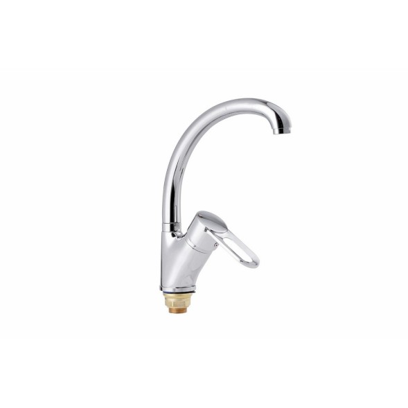 Смеситель для кухни 40к ПРОФСАН ПСМ-335-008 &amp;quot;ПЛЮС&amp;quot;  выс. пов. излив, п/гайку, без подводки, ХРОМ - PSM-335-008 