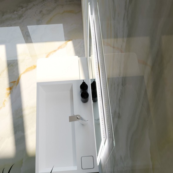 Зеркало MIXLINE &amp;quot;Норма-Лайт&amp;quot; 800*600 (ШВ) ал. профиль, сенсорный выключатель,светодиодная подсветка - LED-00002595 