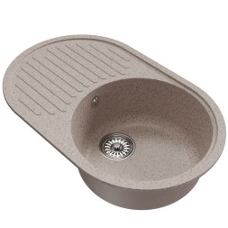 Мойка ML-GM16 КОМФОРТ овальная с крылом, песочная (302), 730*460*180мм - 00-00009361 