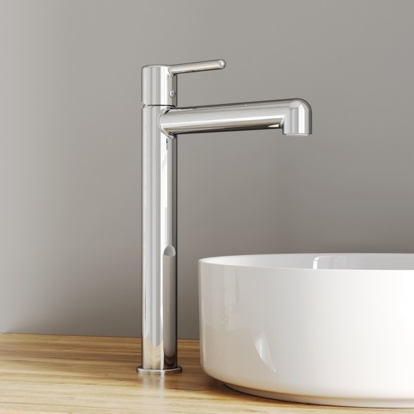 Смеситель для раковины 26к IDDIS AIGSB01i01 &amp;quot;Aiger&amp;quot; высокий, литой, п/гайку, ХРОМ - AIGSB01i01 