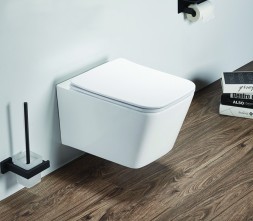 Унитаз подвесной Azario NOVA 530х350х360 безободковый, с ультра тонким сиденьем микролифт, белый (AZ-2216)