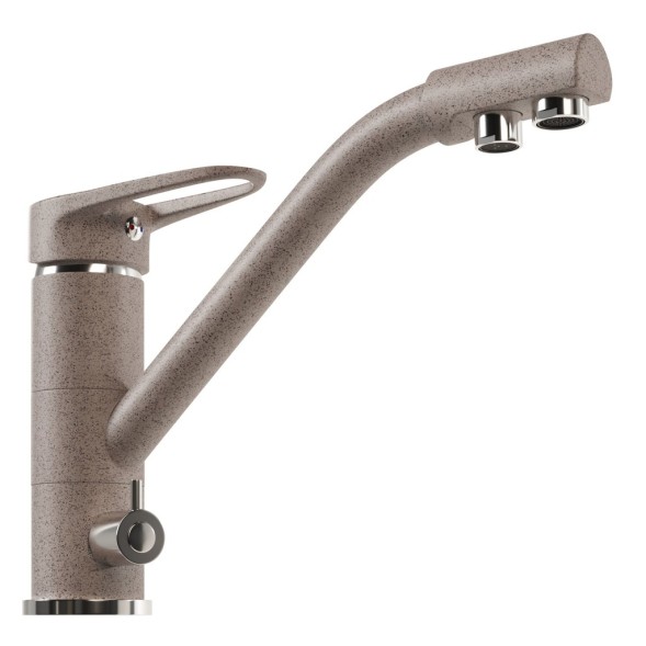 Смеситель для кухни 40к MIXLINE ML-GS05 (302) песочный с вых. для питьевого фильтра - 00-00001749 