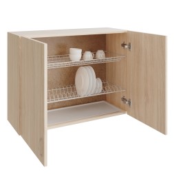 шкаф навесной кухонный с сушкой 80 венге светлое (дуб млечный) - 524425 