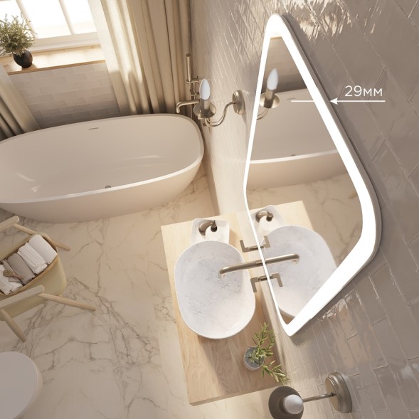 Зеркало MIXLINE &amp;quot;Стив&amp;quot; 685*915 (ШВ) сенсорный выключатель, светодиодная подсветка - ФР-00001480 