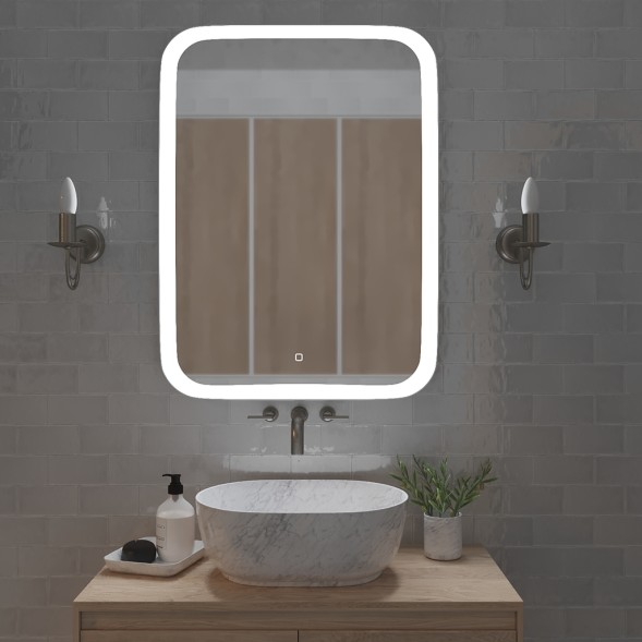 Зеркало MIXLINE &amp;quot;Стив&amp;quot; 685*915 (ШВ) сенсорный выключатель, светодиодная подсветка - ФР-00001480 