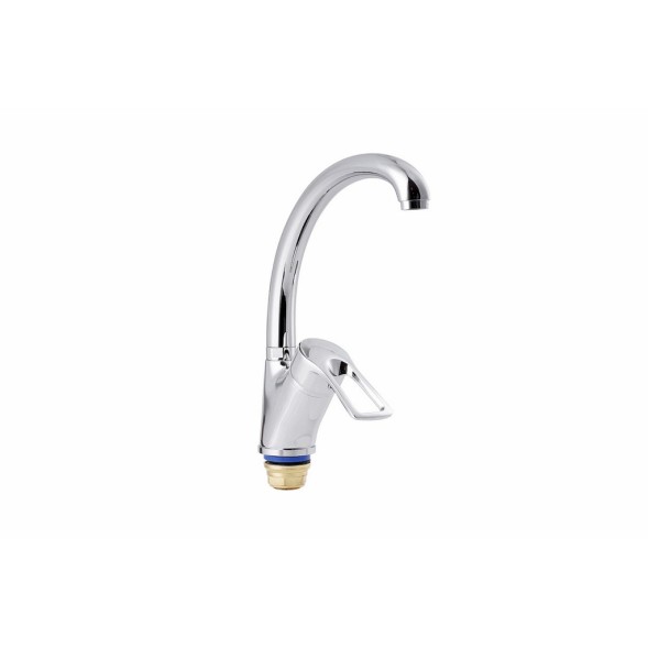 Смеситель для кухни 40к ПРОФСАН ПСМ-335-017 &amp;quot;ПЛЮС&amp;quot; выс. пов. изли, п/гайку, без подводки, ХРОМ - PSM-335-017 