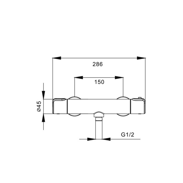 Смеситель для душа термостат G2090 GAPPO без душ. аксессуаров,  ХРОМ - G2090 