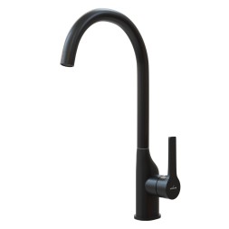 Смеситель для кухни 35k MIXLINE ML23-032 "Round Black" высокий излив боковая ручка ЧЕРНЫЙ - ML23-032