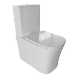 Унитаз-компакт безободковый WAVE PROMO гориз, нижн, 2-кн.арм, сид. дюропл, м/л, быстр, БЕЛЫЙ глянец - 551845