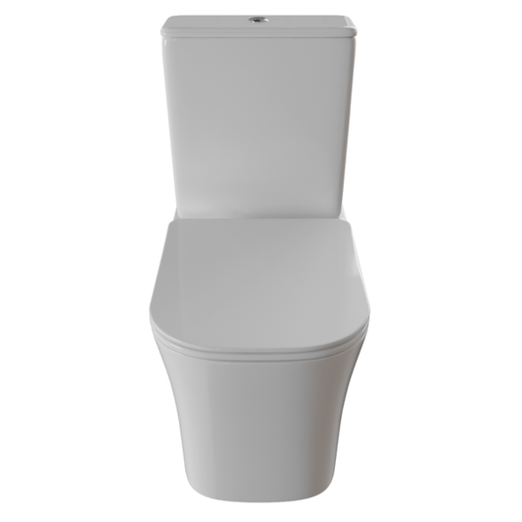 Унитаз-компакт безободковый WAVE PROMO гориз, нижн, 2-кн.арм, сид. дюропл, м/л, быстр, БЕЛЫЙ глянец - 551845 