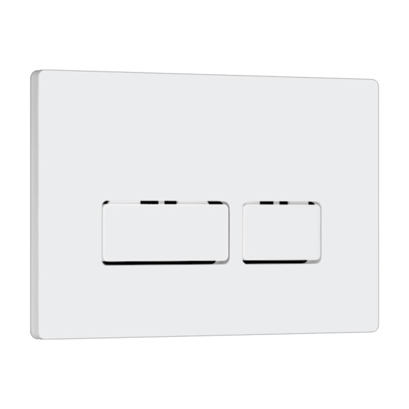 Кнопка смыва WAVE V1 универсальная БЕЛАЯ АБС прямоугольная - 552528 