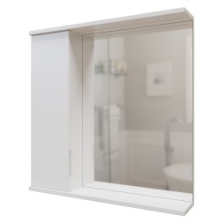 Зеркальный шкаф &amp;quot;Лайн-70&amp;quot; левый с подсветкой (ПВХ) - 553015 