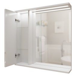 Зеркальный шкаф &amp;quot;Лайн-70&amp;quot; левый с подсветкой (ПВХ) - 553015 