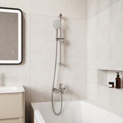 Смеситель для ванны 35к IDDIS AIGBC00i02WA &amp;quot;Aiger&amp;quot; без душ. аксессуаров, ХРОМ матовый - AIGBC00i02WA 