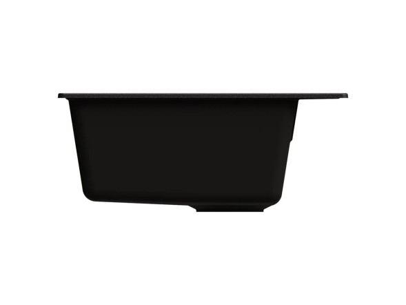 Мойкa ML-GMU02 УЛЬТРА прямоугольная, черный камень, 425*485 мм (глуб. чаши 175) - 00-001401 