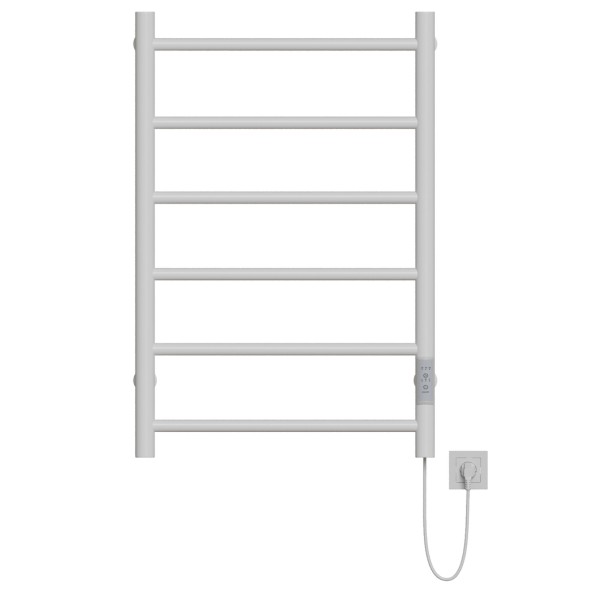 Полотенцесушитель MIXLINE VEGA  80х50 (таймер, 289 Вт, 6 перекладин) электрический БЕЛЫЙ - ML-556348 