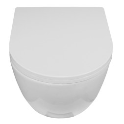 Унитаз подвесной Azario Blanco торнадо, с сиденьем микролифт, дюропласт 490*360*360 (AZ-9003WT)