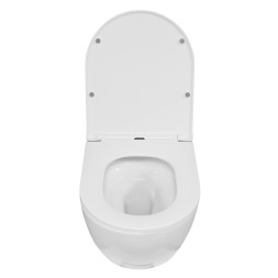 Унитаз подвесной Azario Blanco торнадо, с сиденьем микролифт, дюропласт 490*360*360 (AZ-9003WT)