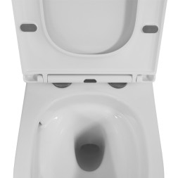 Унитаз подвесной Azario Blanco торнадо, с сиденьем микролифт, дюропласт 490*360*360 (AZ-9003WT)