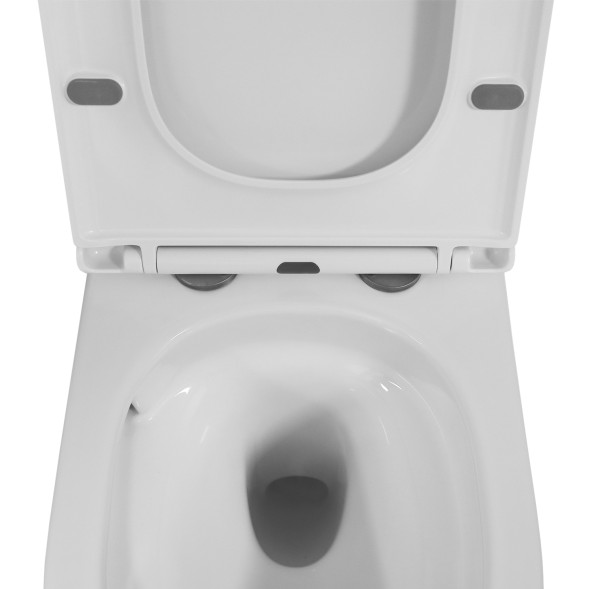 Унитаз подвесной Azario Blanco торнадо, с сиденьем микролифт, дюропласт 490*360*360 (AZ-9003WT)