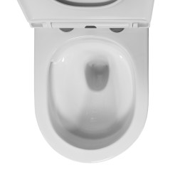 Унитаз подвесной Azario Blanco торнадо, с сиденьем микролифт, дюропласт 490*360*360 (AZ-9003WT)