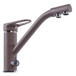 Смеситель для кухни 40к MIXLINE ML-GS05 (307) терракотовый с вых. для питьевого фильтра - 00-00001899 