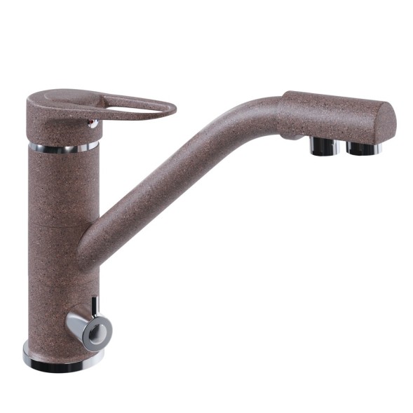 Смеситель для кухни 40к MIXLINE ML-GS05 (307) терракотовый с вых. для питьевого фильтра - 00-00001899 