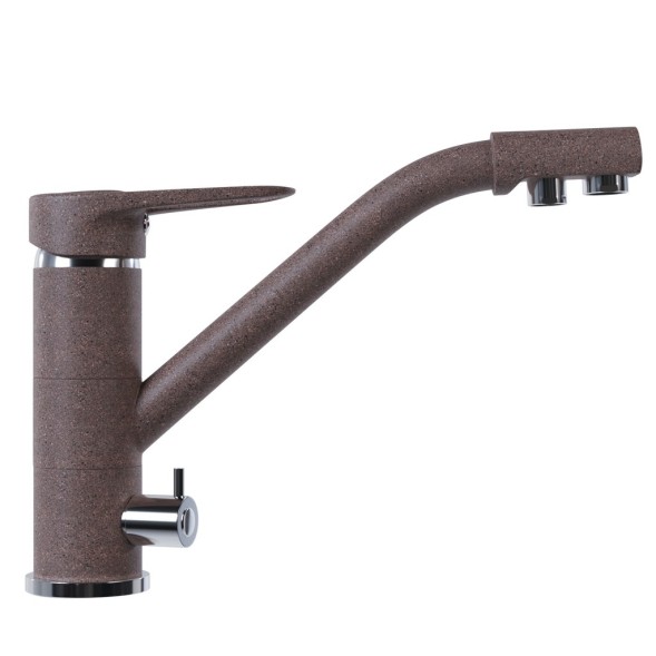 Смеситель для кухни 40к MIXLINE ML-GS05 (307) терракотовый с вых. для питьевого фильтра - 00-00001899 