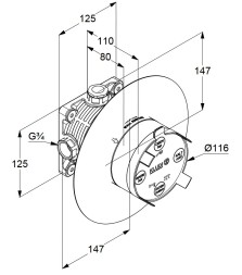 Душевая система Kludi Ameo 7 in 1 хром (416720575)