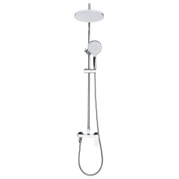 Душевая колонна Azario ARIZONA со смесителем для ванны, с поворотным изливом, круглая, хром (AZ-20R)