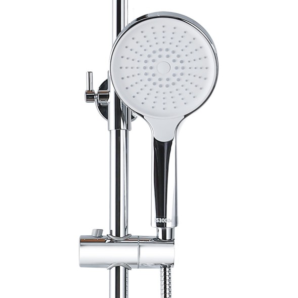 Душевая колонна Azario ARIZONA со смесителем для ванны, с поворотным изливом, круглая, хром (AZ-20R)