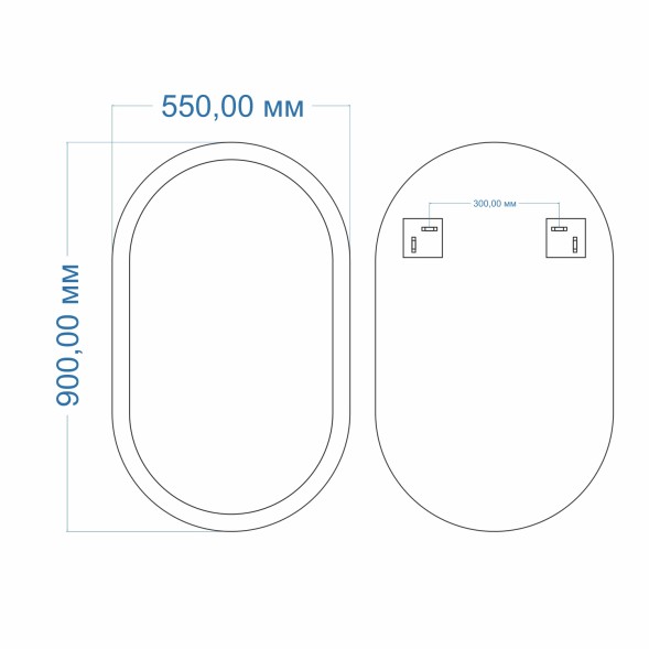 Зеркало MIXLINE &amp;quot;Ива&amp;quot; 550*900 (ШВ) гравировка - MLZ.Iva.5-9 