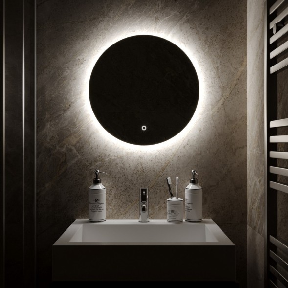 Зеркало MIXLINE &amp;quot;Саванна-Лайт&amp;quot; D500 сенсорный выкл., светодиодная открытая подсветка - LED-00002600 