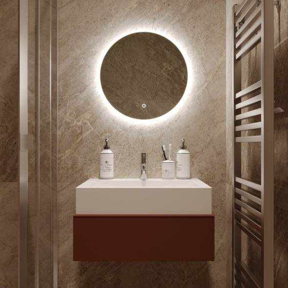 Зеркало MIXLINE &amp;quot;Саванна-Лайт&amp;quot; D500 сенсорный выкл., светодиодная открытая подсветка - LED-00002600 