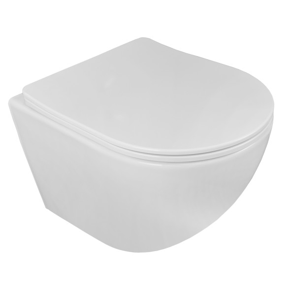 Сет LORANTO^ Инсталляция + Унитаз подвесной ESTER 360х485х320 с системой смыва Tornado, в комплекте с быстросъемным сиденьем микролифт, дюропласт (4501+87265)