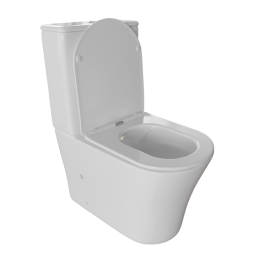 Унитаз-компакт безободковый WAVE TREND гориз, нижн, 2-кн.арм, сид. дюро, м/л, быстр, БЕЛЫЙ глянец - 551846