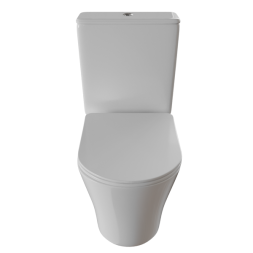 Унитаз-компакт безободковый WAVE TREND гориз, нижн, 2-кн.арм, сид. дюро, м/л, быстр, БЕЛЫЙ глянец - 551846