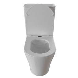 Унитаз-компакт безободковый WAVE TREND гориз, нижн, 2-кн.арм, сид. дюро, м/л, быстр, БЕЛЫЙ глянец - 551846