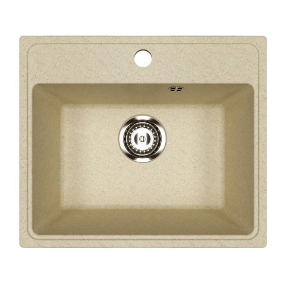 Мойкa ML-GMU03 УЛЬТРА прямоугольная, бежевый камень, 490*420 мм (глуб. чаши 170) - 00-001407 