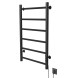 Полотенцесушитель MIXLINE VEGA  80х50 (таймер, 289 Вт, 6 перекладин) электрический ЧЕРНЫЙ - ML-556349 
